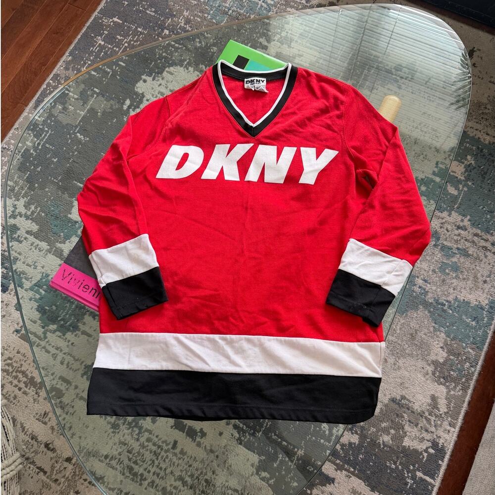 DKNY 2000's Spellout Vintage Y2K Jersey Shirt